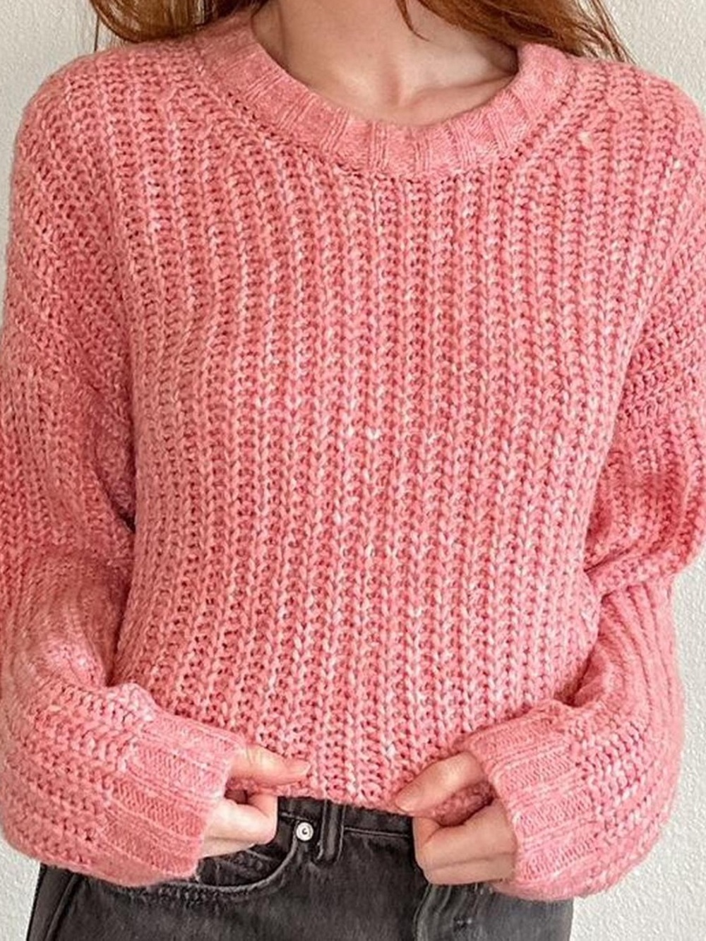 American Eagle Cozy Pink Chunky Knit Women's Sweater